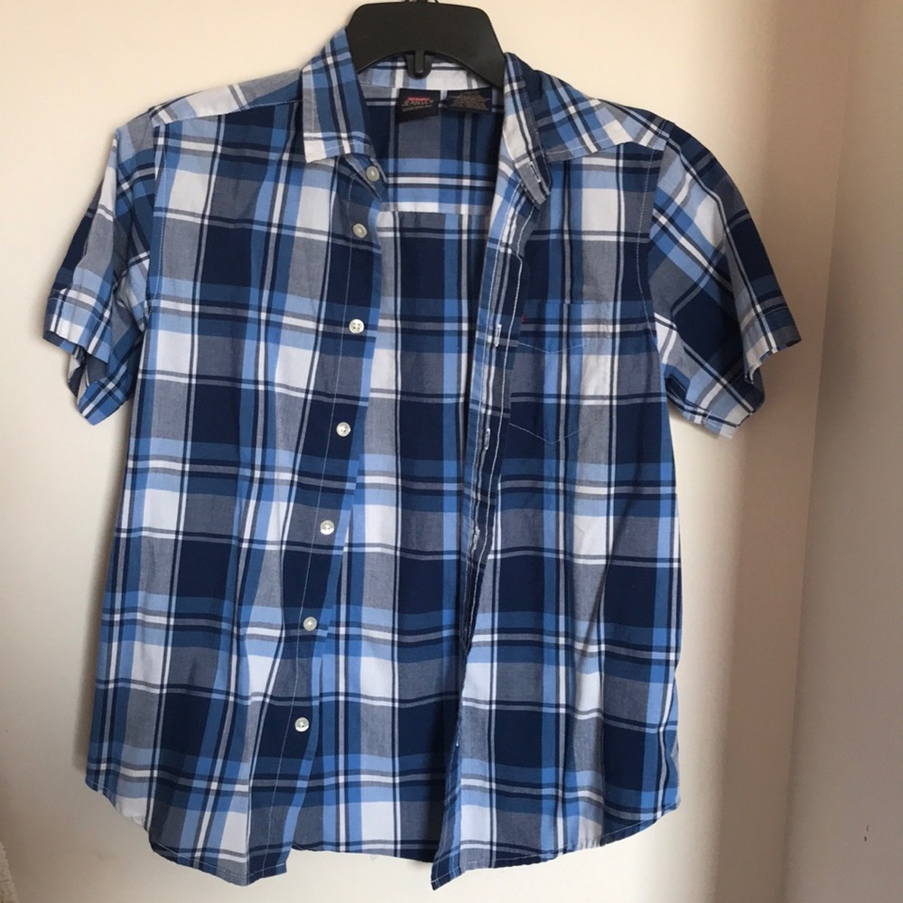 Boys Plaid Shirt Button Down